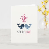 Carte Baleine Mer d'Amour (Fleur jaune)