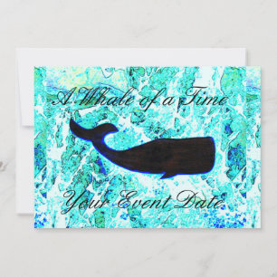 Carte baleine sous-marine nageant