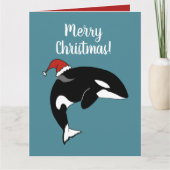 Carte Baleine tueuse Orca Christmas (Devant)