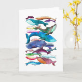 Carte Baleines, dauphins et marsouins (Fleur jaune)