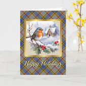 Carte Balfour Crest & Tartan avec Robin Personnalisé (Fleur jaune)