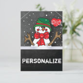 Carte Balise cadeau Snowman Taille Jumbo (Debout devant)