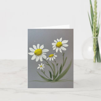 Carte Balises d'aquarelle jaune blanc - blanc plié