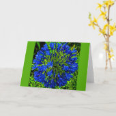 Carte Ball à fleurs bleues (Fleur jaune)