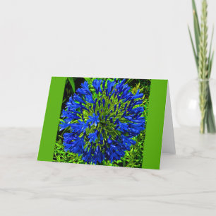 Carte Ball à fleurs bleues