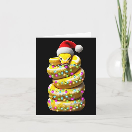 Carte Ball Python Snake Noël Casquette Noël Noël Noël (Devant)