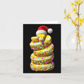 Carte Ball Python Snake Noël Casquette Noël Noël Noël (Fleur jaune)