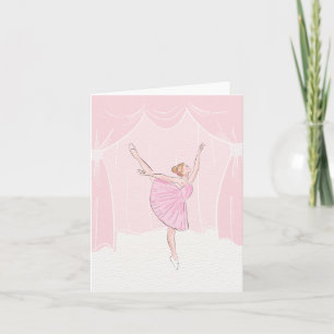 Carte Balle de ballerine rose
