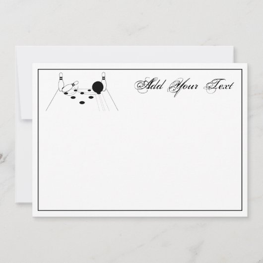 Carte Balle de bowling de sport et poupées (Devant)