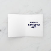 Carte Balle de football avec couleurs bleues, Joyeux ann (Intérieur)