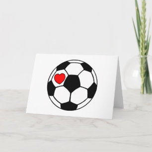 Carte Balle de football (Coeur rouge)