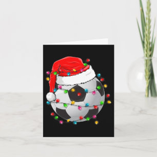 Carte Balle de football de Noël Chapeau de Père Noël Spo