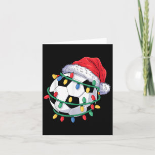 Carte Balle de football Santa Hat Hommes Femmes Soccer d
