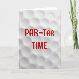Carte Balle de golf blanche à motif alvéolé pour anniver