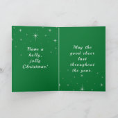 Carte Balle de golf mignonne Kawaii Golf Thème Noël Vert (Intérieur)