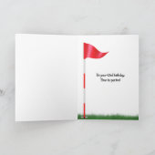Carte balle de golf pour 63e anniversaire dans l'herbe (Intérieur)