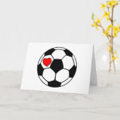 Carte Balle de soccer (Coeur rouge) (Fleur jaune)