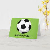 Carte Balle de soccer en dessin | Ajouter votre texte (Fleur jaune)