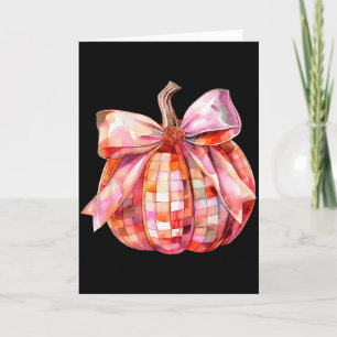 Carte Balle disco automne nk et orange Citrouille Hallo