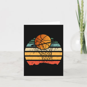 Carte Balle Sur Panier Basket Vintage Sport Joueur Coa
