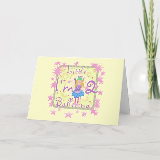 Carte Ballerina 2e Anniversaire Tshirts et cadeaux (Devant)