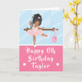 Carte Ballerina African American Rose Joyeuse voiture d' (Fleur jaune)