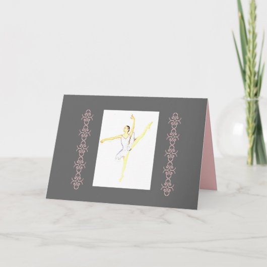 Carte Ballerina Ballet Card (Devant)