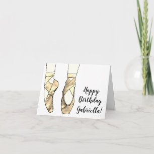Carte Ballerina Ballet fête d'anniversaire
