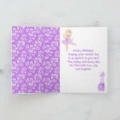 Carte Ballerina Blonde Cheveux fille pourpre heureux ann (Intérieur)