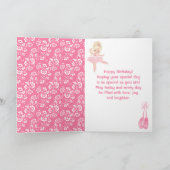 Carte Ballerina Blonde Coiffeuse rose joyeuse voiture d' (Intérieur)