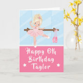 Carte Ballerina Blonde Coiffeuse rose joyeuse voiture d' (Fleur jaune)