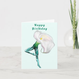 Carte Ballerina Calla Lily Ballet Danseuse Anniversaire