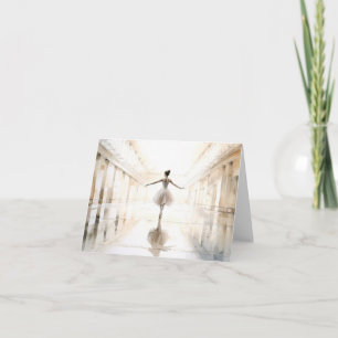 Carte Ballerina Danse dans une salle BLANK