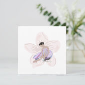 Carte Ballerina et Fleur (Debout devant)