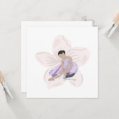 Carte Ballerina et Fleur (Devant/Arrière en situation)