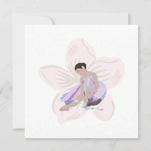 Carte Ballerina et Fleur (Devant)