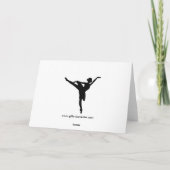 Carte Ballerina étoile rose (Dos)