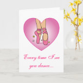 Carte Ballerina Félicitations Chaussures de ballet dans  (Fleur jaune)