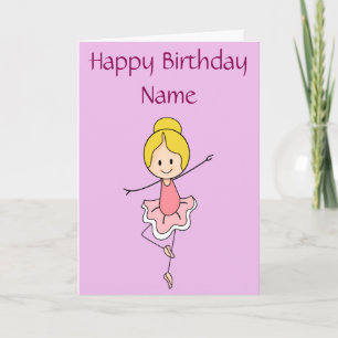 Carte Ballerina Joyeux Anniversaire Personnalisé