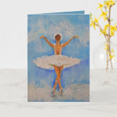 Carte Ballerina vierge (Fleur jaune)