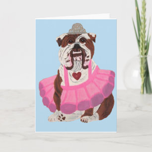 Carte Ballerine Bouledogue