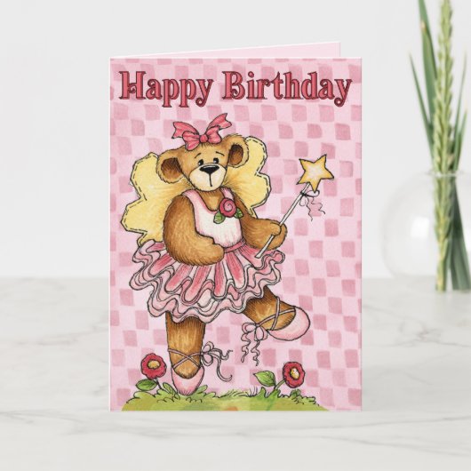 Carte Ballerine d'anniversaire (Devant)