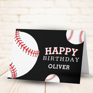 Carte Balles de Baseball Sports Joyeux Anniversaire Enfa