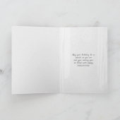 Carte balles de foin dans le champ brumeux anniversaire (Intérieur)