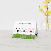 Carte Balles de football - Félicitations (Fleur jaune)