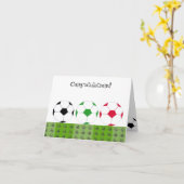 Carte Balles de football - Félicitations (Fleur jaune)