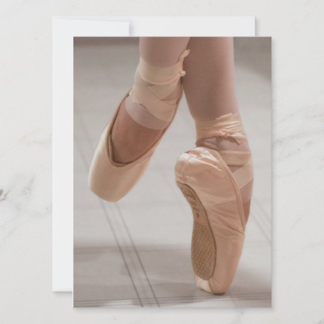 Carte Ballet Dancer en Pointe Pieds, Chaussures Pointe R (Devant)