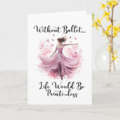 Carte Ballet drôle (Fleur jaune)