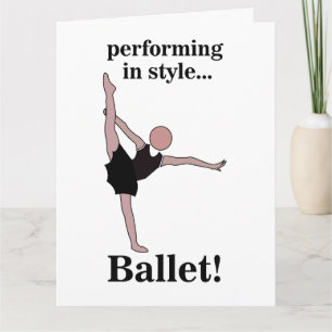 Carte Ballet Exécuté Dans Le Style Ballerine Anniversair