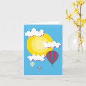 Carte Ballon à air chaud (Fleur jaune)